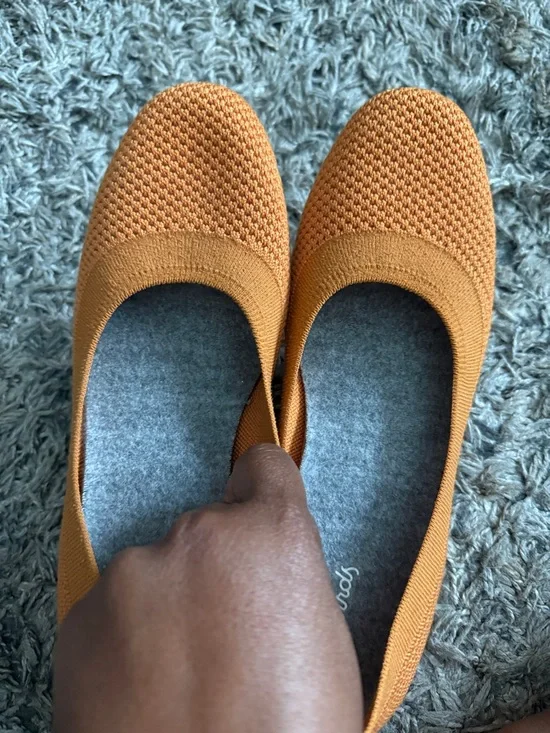 allbirds Women’s Orange Knit Ballet Flats sz 8.5 - Picture 8 of 12